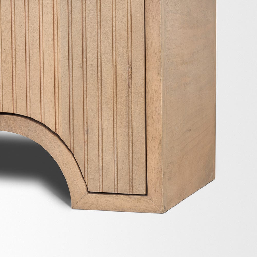 Mercana - Sorina Reverse Fluted Light Brown Wood Sideboard - 70838 view 9