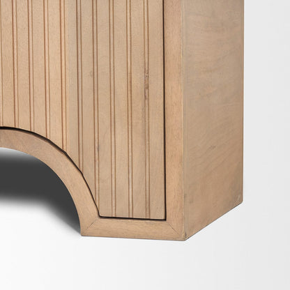 Mercana - Sorina Reverse Fluted Light Brown Wood Sideboard - 70838 view 9