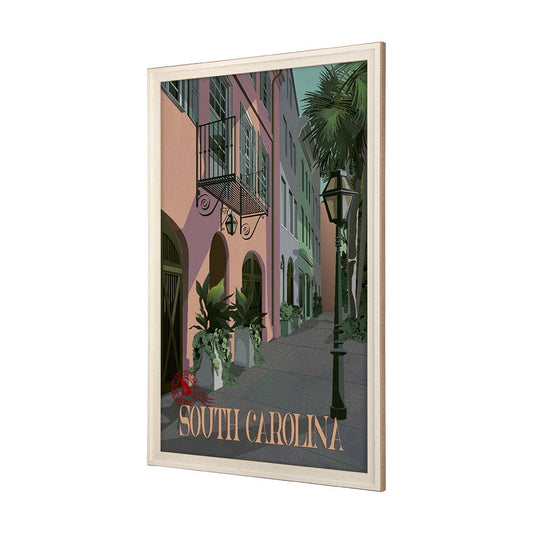 Mercana - South Carolina Go USA XL by Mercana Studio Hand Embellished Decograph Framed Art Print under Glass - 15793 view 2