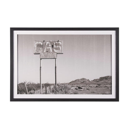 Mercana - Southwest Gas Station by Nathan Larson a Hand Embellished Framed Art Print Matted under Glass - 15463 view 1