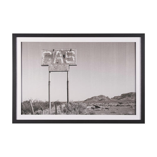 Mercana - Southwest Gas Station by Nathan Larson a Hand Embellished Framed Art Print Matted under Glass - 15463 view 1
