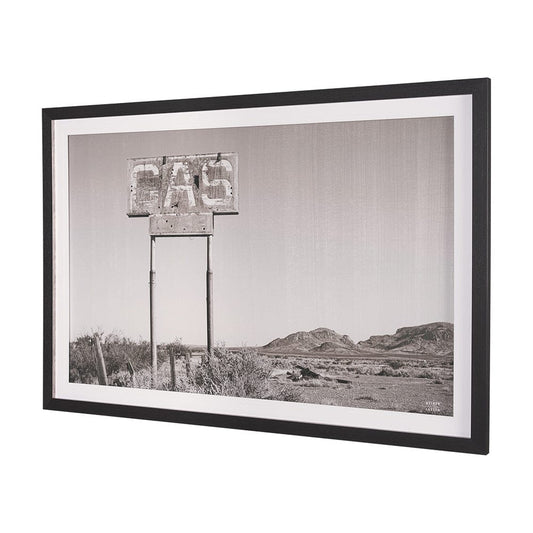 Mercana - Southwest Gas Station by Nathan Larson a Hand Embellished Framed Art Print Matted under Glass - 15463 view 2