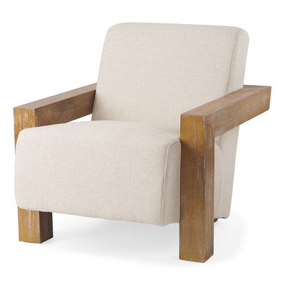 Mercana - Sovereign Beige Fabric Seat and Wood Frame Accent Chair - 68393 view 1