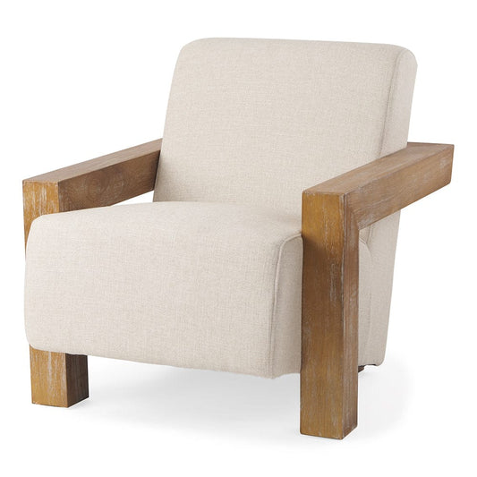 Mercana - Sovereign Beige Fabric Seat and Wood Frame Accent Chair - 68393 view 1