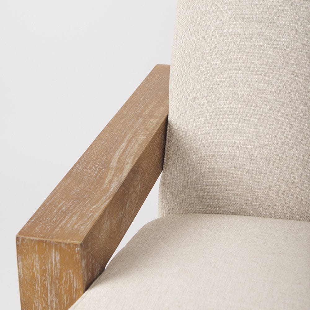 Mercana - Sovereign Beige Fabric Seat and Wood Frame Accent Chair - 68393 view 3