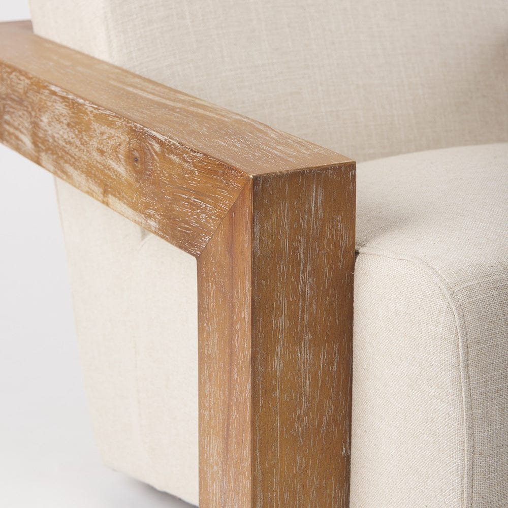 Mercana - Sovereign Beige Fabric Seat and Wood Frame Accent Chair - 68393 view 5