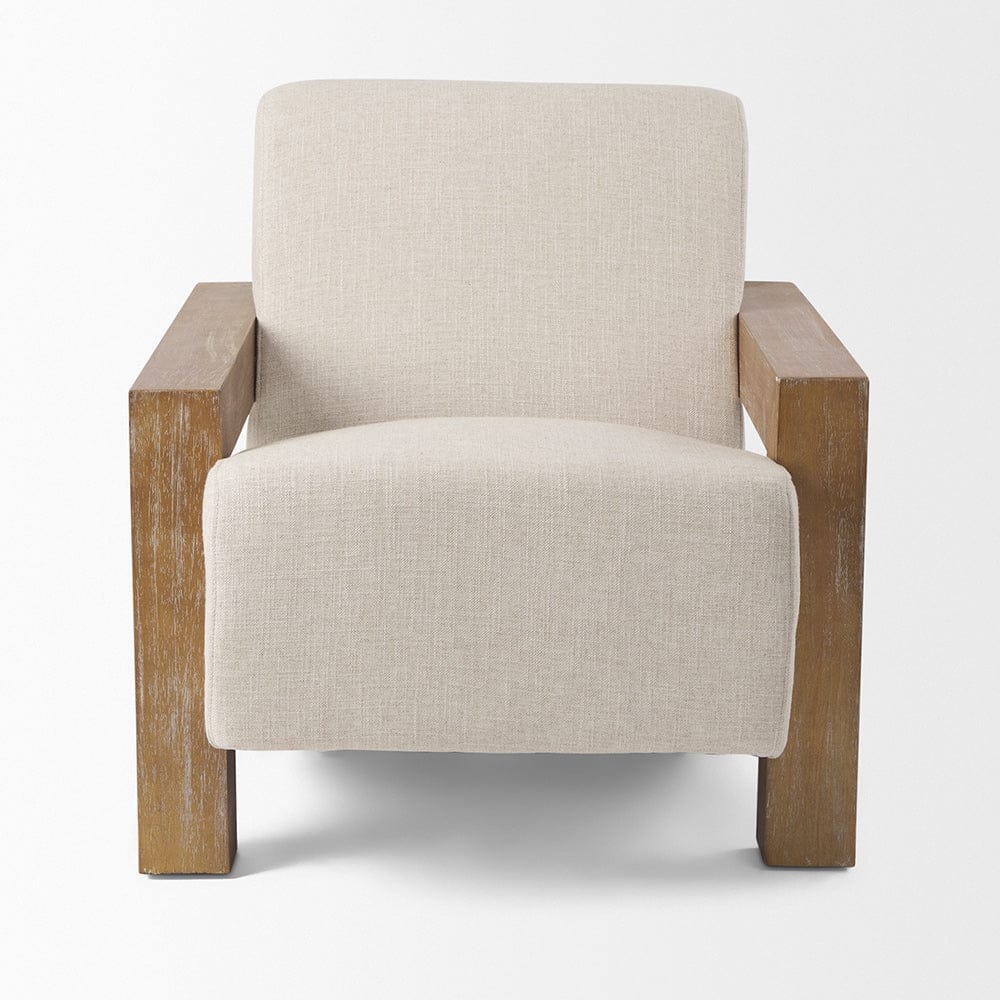 Mercana - Sovereign Beige Fabric Seat and Wood Frame Accent Chair - 68393 view 8