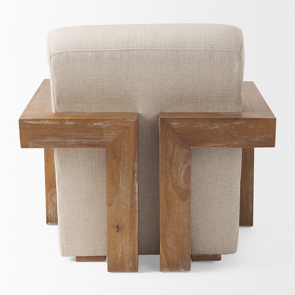 Mercana - Sovereign Beige Fabric Seat and Wood Frame Accent Chair - 68393 view 10