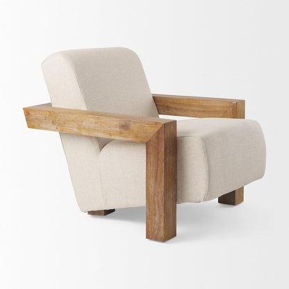 Mercana - Sovereign Beige Fabric Seat and Wood Frame Accent Chair - 68393 view 11