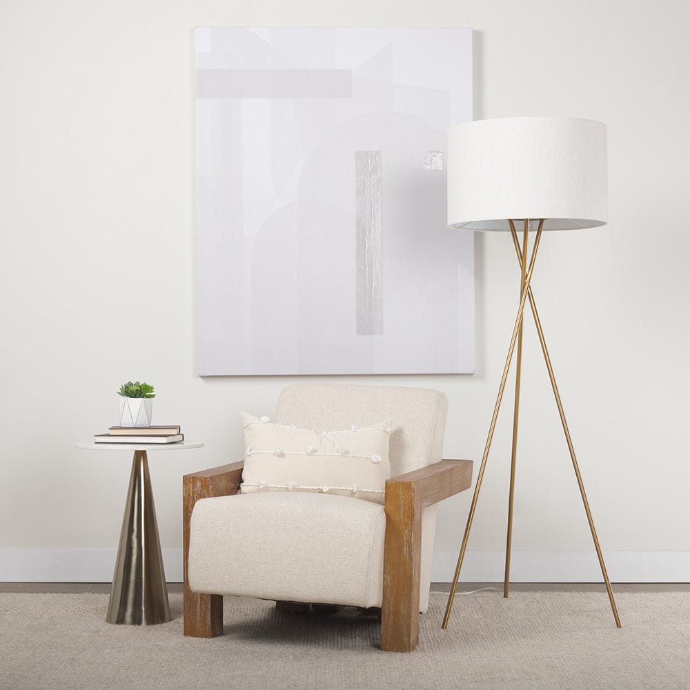 Mercana - Sovereign Beige Fabric Seat and Wood Frame Accent Chair - 68393 view 12