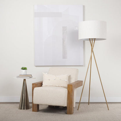 Mercana - Sovereign Beige Fabric Seat and Wood Frame Accent Chair - 68393 view 12