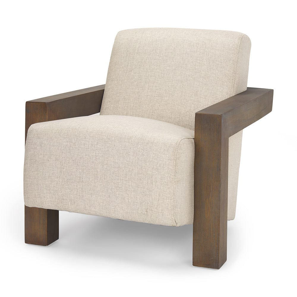 Mercana - Sovereign Oatmeal Fabric Upholstered w/ Solid Wood Frame Accent Chair - 70222 view 1