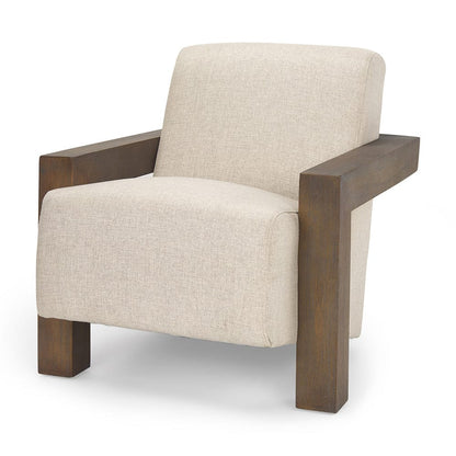Mercana - Sovereign Oatmeal Fabric Upholstered w/ Solid Wood Frame Accent Chair - 70222 view 1