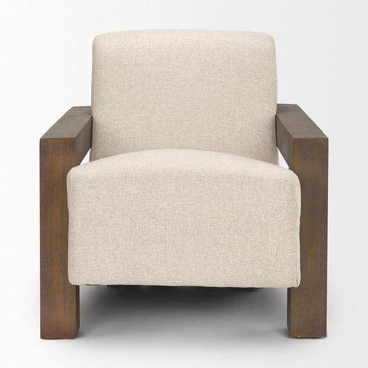 Mercana - Sovereign Oatmeal Fabric Upholstered w/ Solid Wood Frame Accent Chair - 70222 view 2