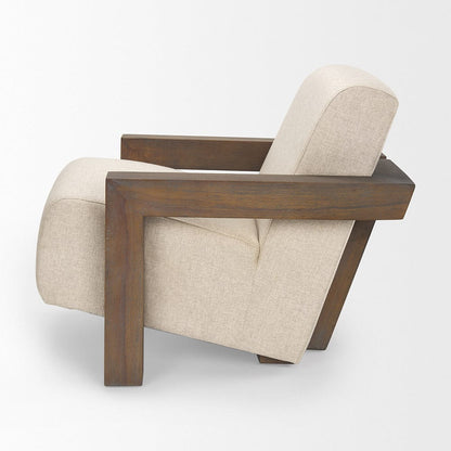 Mercana - Sovereign Oatmeal Fabric Upholstered w/ Solid Wood Frame Accent Chair - 70222 view 3