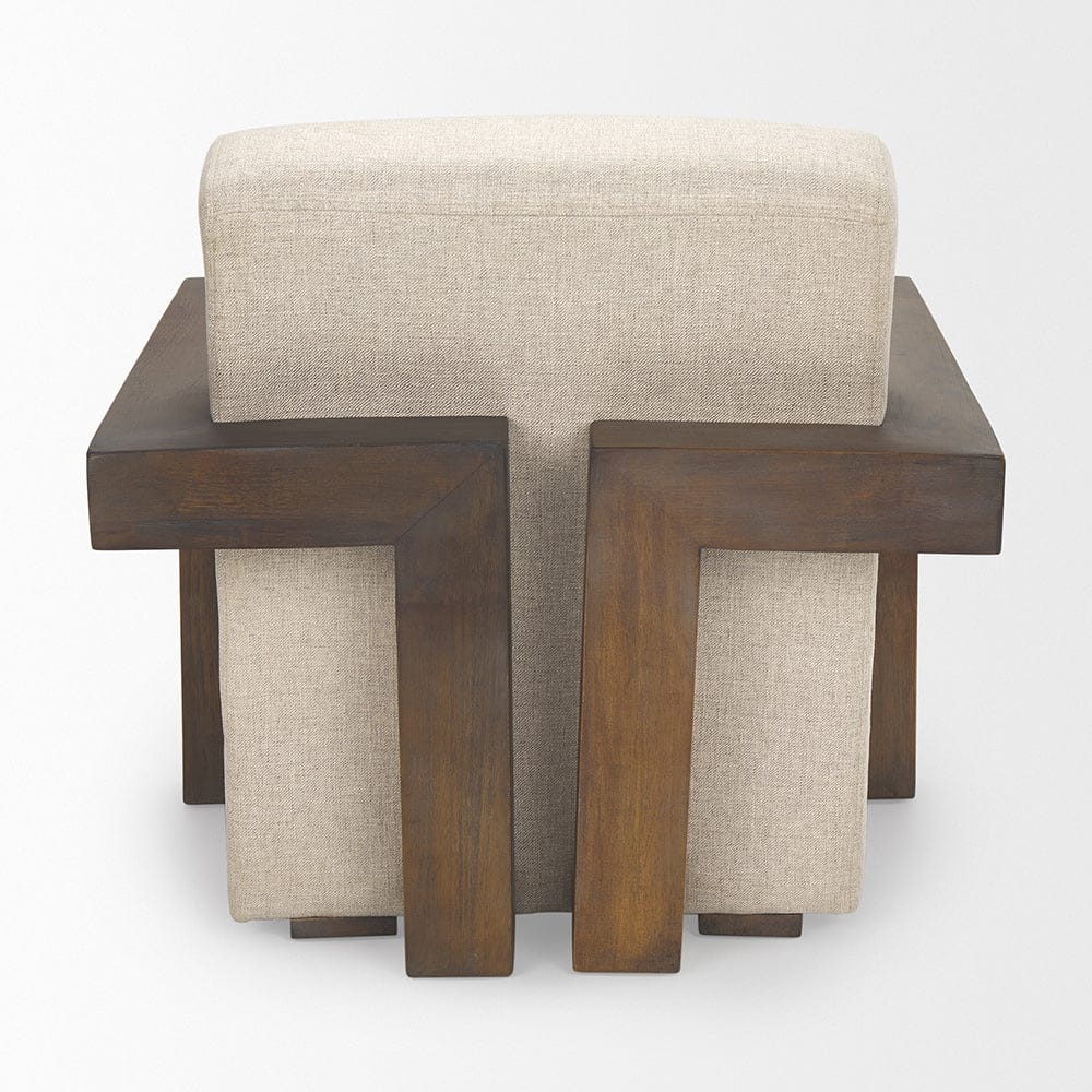 Mercana - Sovereign Oatmeal Fabric Upholstered w/ Solid Wood Frame Accent Chair - 70222 view 4