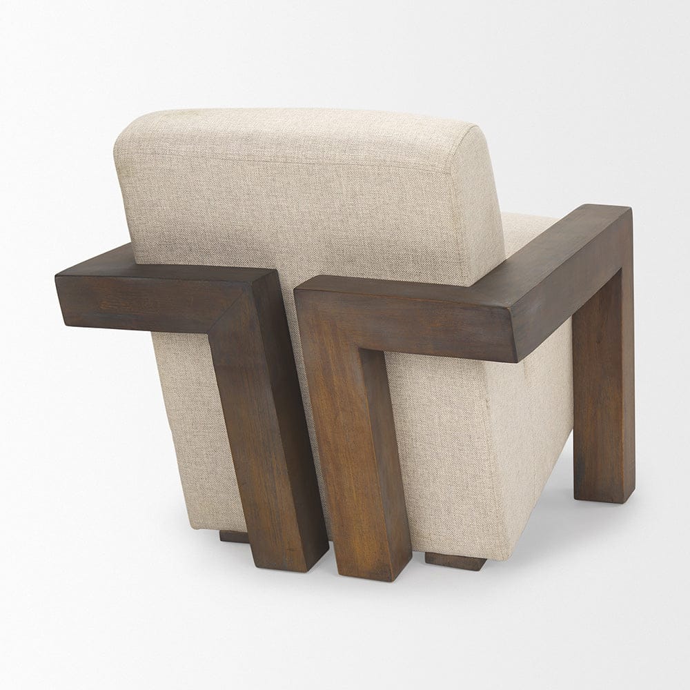 Mercana - Sovereign Oatmeal Fabric Upholstered w/ Solid Wood Frame Accent Chair - 70222 view 5
