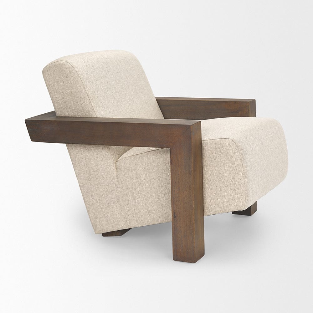 Mercana - Sovereign Oatmeal Fabric Upholstered w/ Solid Wood Frame Accent Chair - 70222 view 6