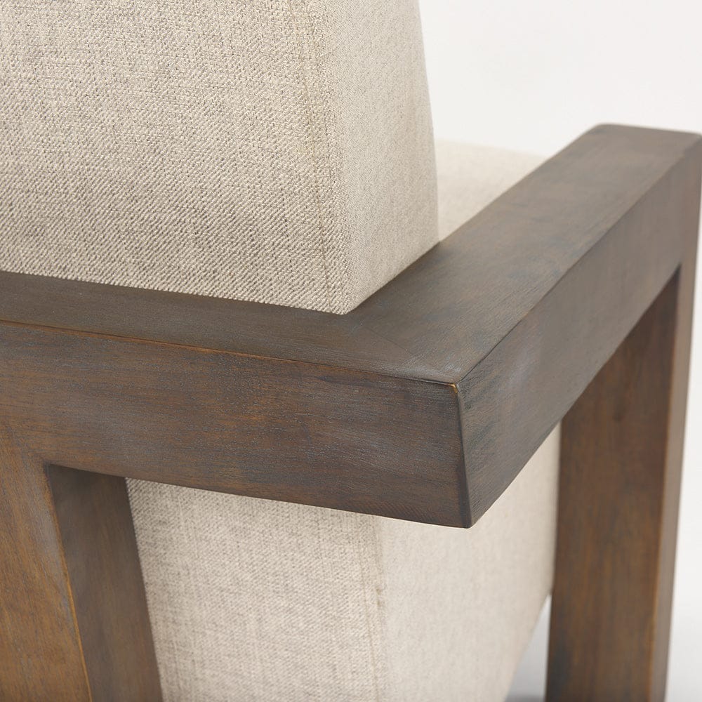 Mercana - Sovereign Oatmeal Fabric Upholstered w/ Solid Wood Frame Accent Chair - 70222 view 8