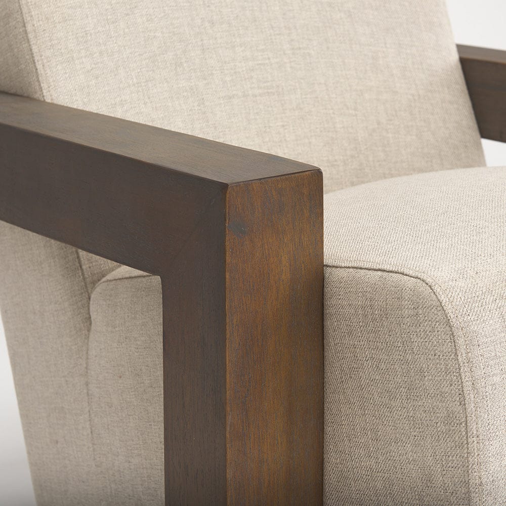 Mercana - Sovereign Oatmeal Fabric Upholstered w/ Solid Wood Frame Accent Chair - 70222 view 10
