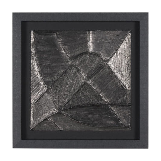 Mercana - Spelter by Studio M a handmade Original Framed 3D Textured Artwork under Glass - 15542 view 1