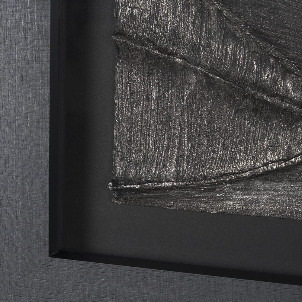 Mercana - Spelter by Studio M a handmade Original Framed 3D Textured Artwork under Glass - 15542 view 5