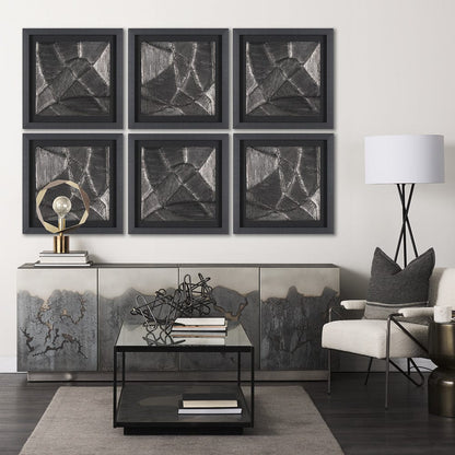 Mercana - Spelter by Studio M a handmade Original Framed 3D Textured Artwork under Glass - 15542 view 8