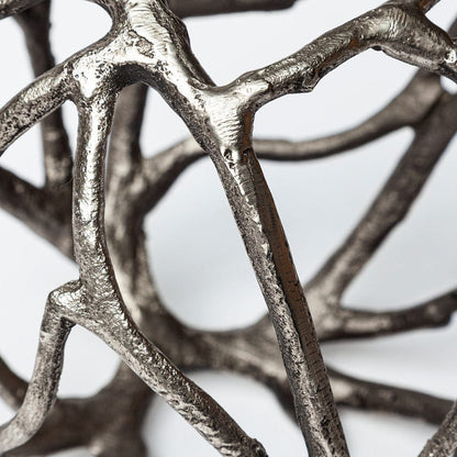 Mercana - Sphaira I Small 5L x 5W Silver Cast Aluminum Decorative Tree Branch Orb - 68411 view 5