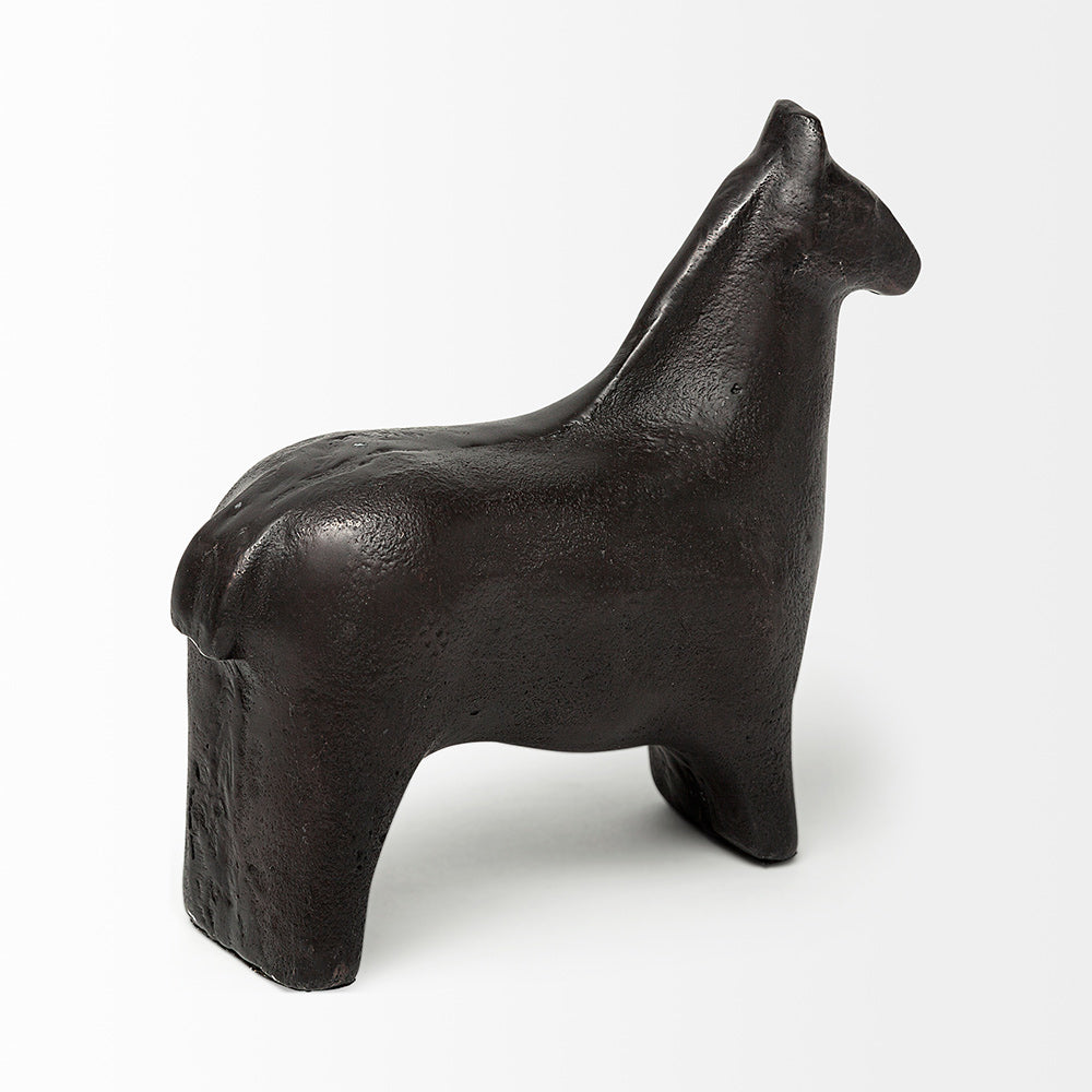 Mercana - Sphynx II 7L x 2W Black Cast Aluminum Horse Shaped Object - 68408 view 2