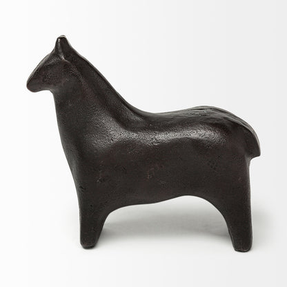 Mercana - Sphynx II 7L x 2W Black Cast Aluminum Horse Shaped Object - 68408 view 3