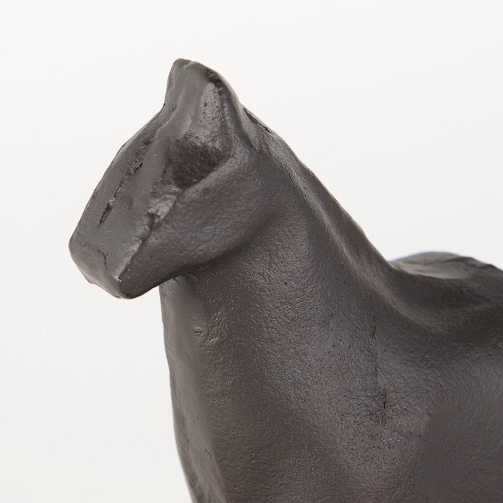Mercana - Sphynx III 9L x 4W Black Cast Aluminum Horse Shaped Bookends (Set of 2) - 69066_CLOSEOUT view 8