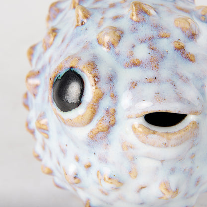 Mercana - Spike I Small 8L x 4W Off-White Ceramic Puffer Fish - 68018 view 7
