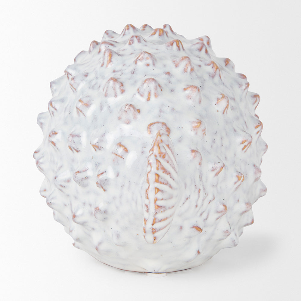 Mercana - Spike II Large 10L x 6W Off-White Ceramic Puffer Fish - 68019 view 5
