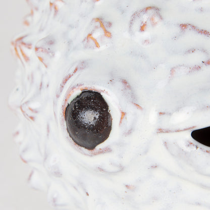 Mercana - Spike II Large 10L x 6W Off-White Ceramic Puffer Fish - 68019 view 7