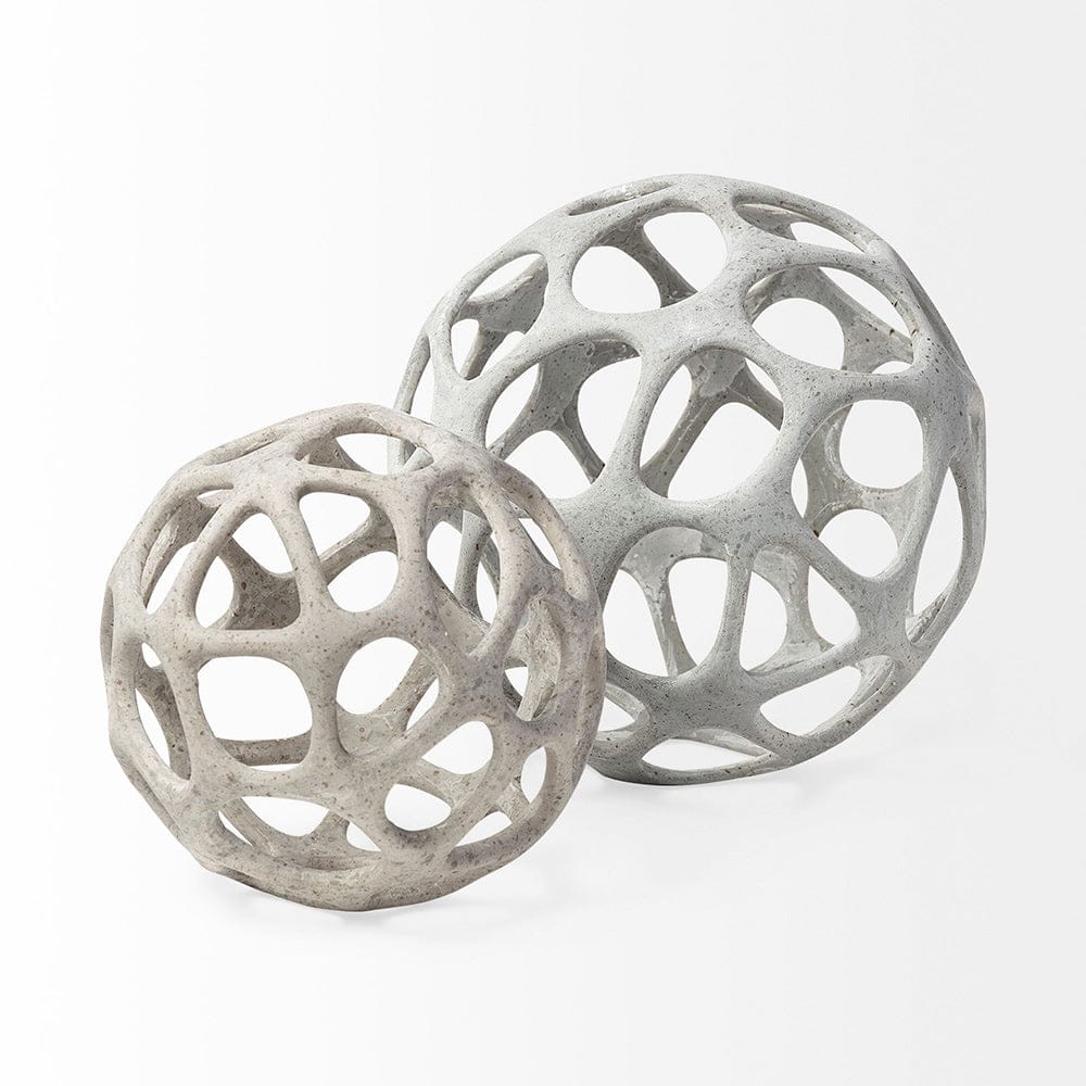 Mercana - Spiro 6L x 6W Off-White Hollow Decorative Orb - 68932_CLOSEOUT view 3