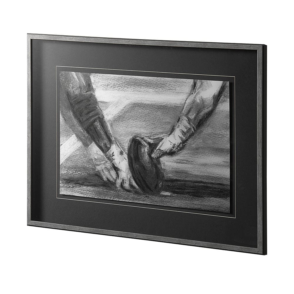 Mercana - Sports Collection Football by Mercana Studio Hand Embellished Framed Art Print Matted under Glass - 14035 view 2