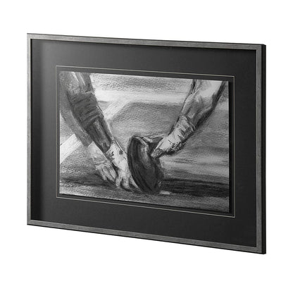 Mercana - Sports Collection Football by Mercana Studio Hand Embellished Framed Art Print Matted under Glass - 14035 view 2