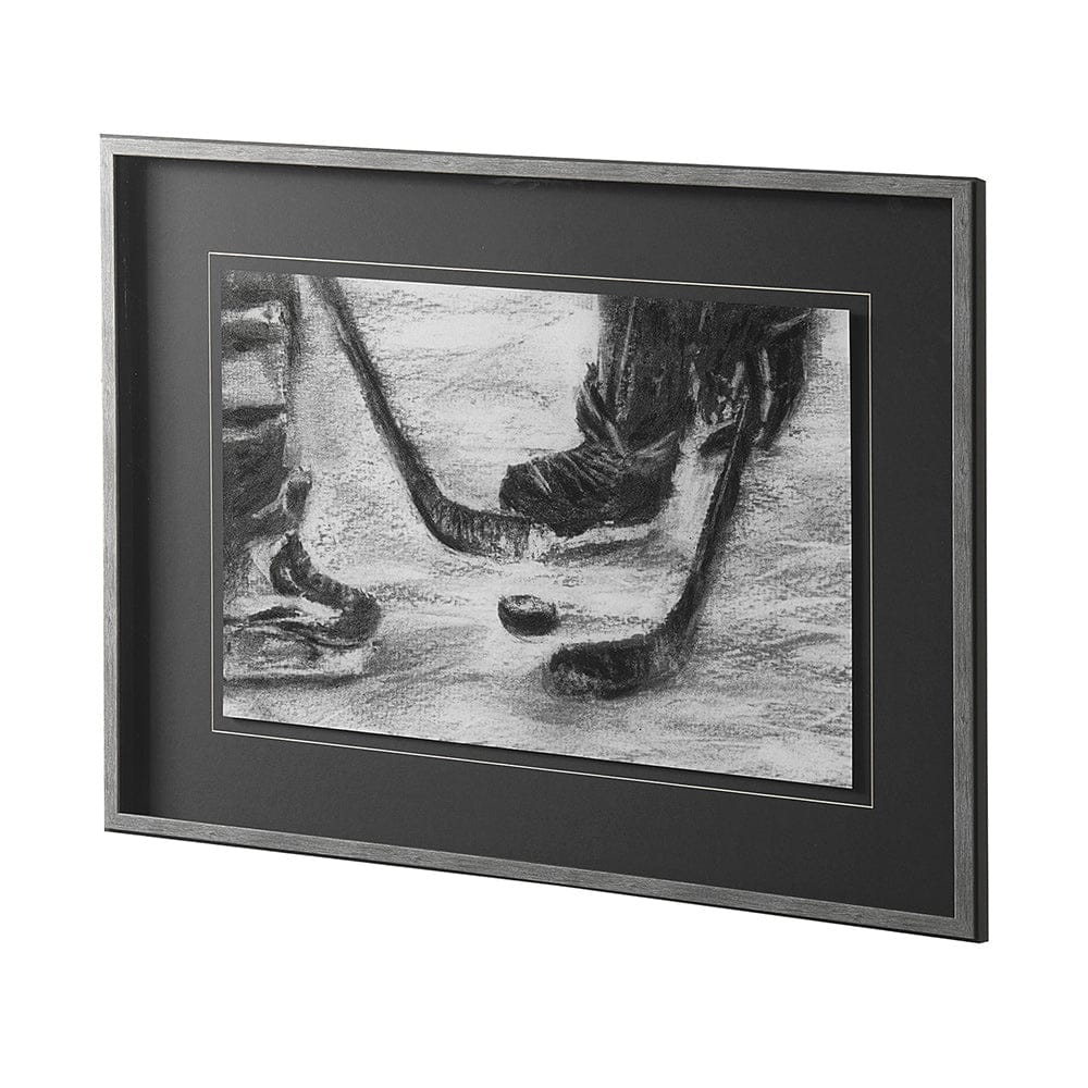 Mercana - Sports Collection Hockey by Mercana Studio Hand Embellished Framed Art Print Matted under Glass - 14034 view 2