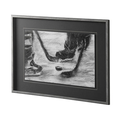 Mercana - Sports Collection Hockey by Mercana Studio Hand Embellished Framed Art Print Matted under Glass - 14034 view 2