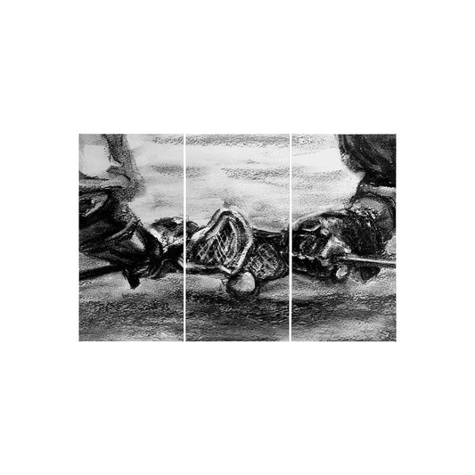 Mercana - Sports Collection Lacrosse-L by Mercana Studio a Hand Embellished Textured Canvas - 102066-S view 1
