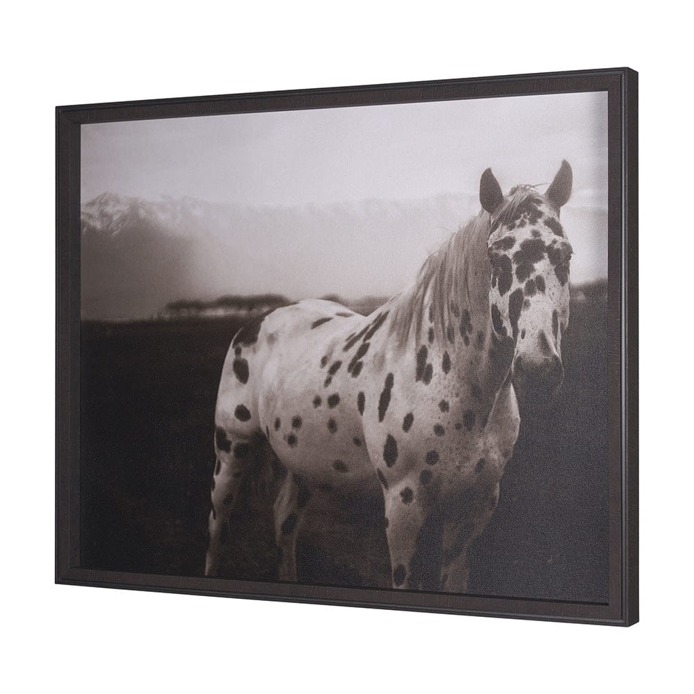 Mercana - Spotted Solo Horse by Nathan Kane a Hand Embelished Textured Framed Art Print - 15274 view 2