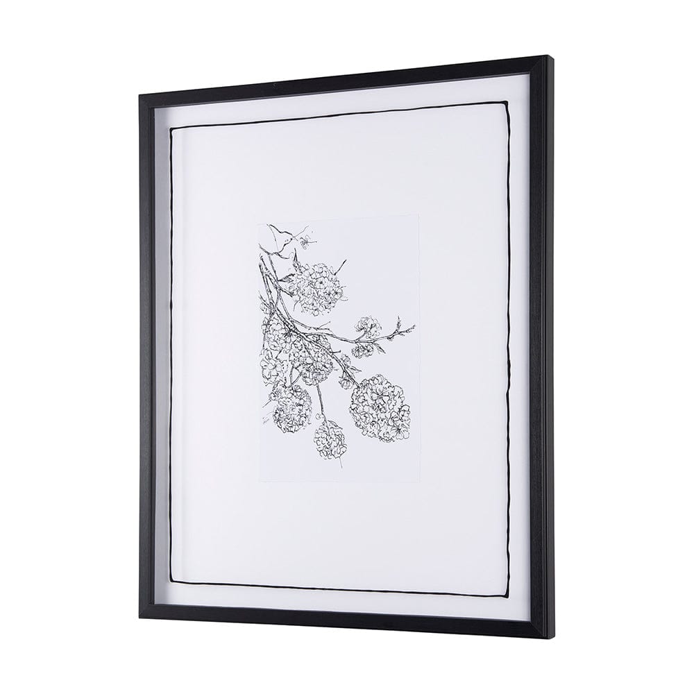 Mercana - Spring Blooming IX by Mercana Studio a Hand Embellished Textured Framed Art Print Matted under Glass - 14082 view 2