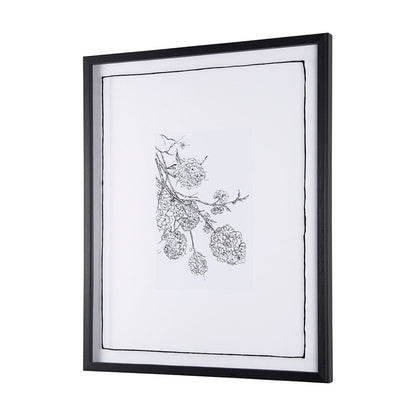 Mercana - Spring Blooming IX by Mercana Studio a Hand Embellished Textured Framed Art Print Matted under Glass - 14082 view 2