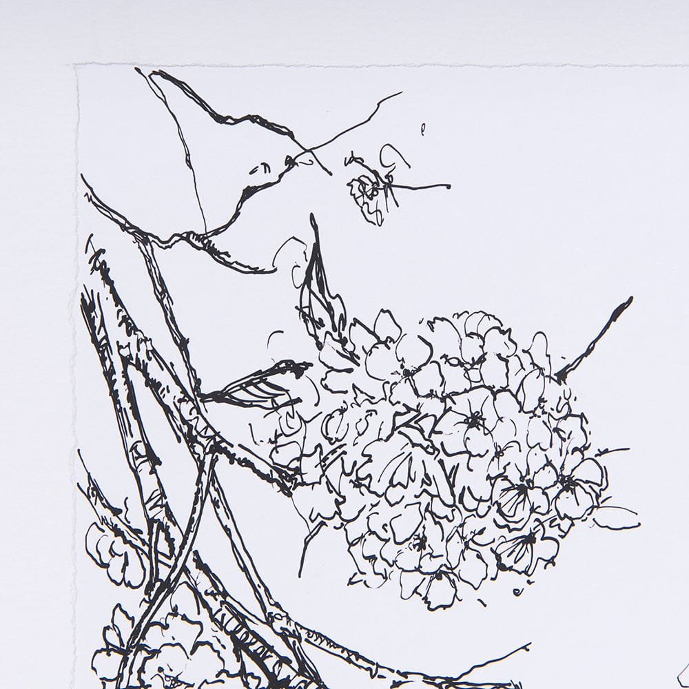 Mercana - Spring Blooming IX by Mercana Studio a Hand Embellished Textured Framed Art Print Matted under Glass - 14082 view 6