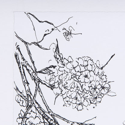 Mercana - Spring Blooming IX by Mercana Studio a Hand Embellished Textured Framed Art Print Matted under Glass - 14082 view 6