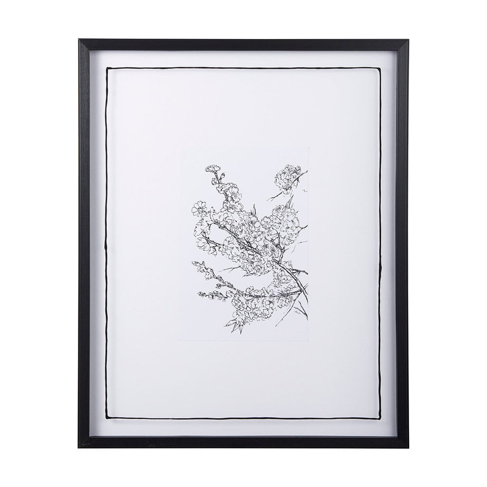 Mercana - Spring Blooming V by Mercana Studio a Hand Embellished Textured Framed Art Print Matted under Glass - 14078 view 1