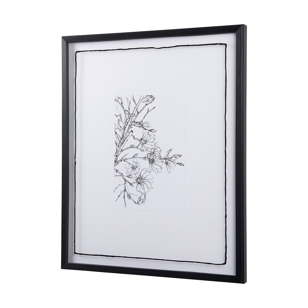Mercana - Spring Blooming X by Mercana Studio a Hand Embellished Textured Framed Art Print Matted under Glass - 14083 view 2