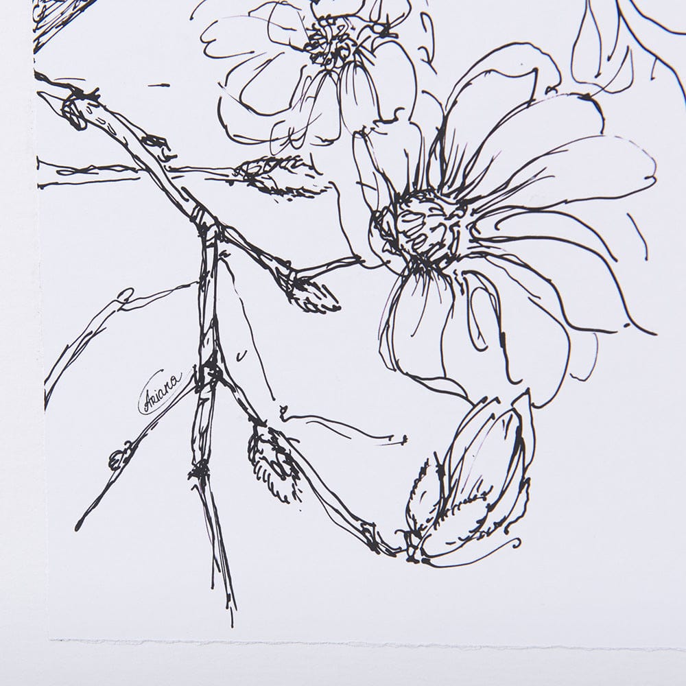 Mercana - Spring Blooming X by Mercana Studio a Hand Embellished Textured Framed Art Print Matted under Glass - 14083 view 8