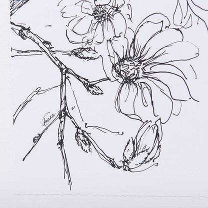 Mercana - Spring Blooming X by Mercana Studio a Hand Embellished Textured Framed Art Print Matted under Glass - 14083 view 8
