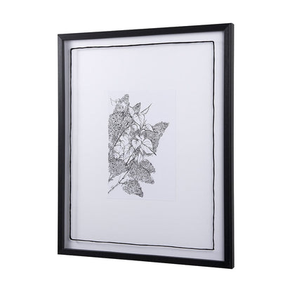 Mercana - Spring Blooming XI by Mercana Studio a Hand Embellished Textured Framed Art Print Matted under Glass - 14084 view 2